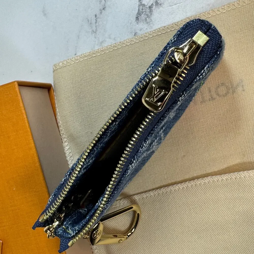Louis Vuitton Denim Key Pouch Cherry LV X TM Murakami Monogram Cerises Bag Rare